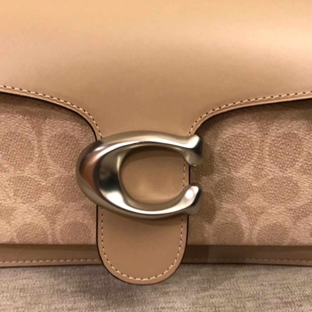 Coach Tabby 26 Signature Taupe/Silver Shoulder Bag - Picture 12 of 13